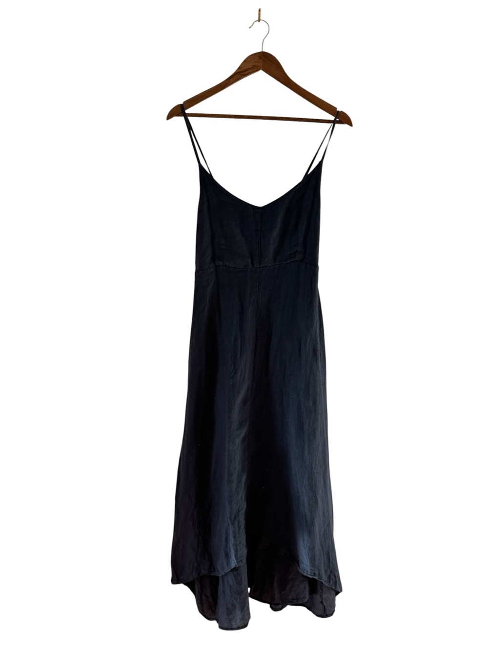 Italian Linen Navy Midi Slip Dress